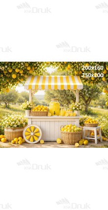 Tło fotograficzne „Lemoniadowy stragan w sadzie cytrynowym” | 4005